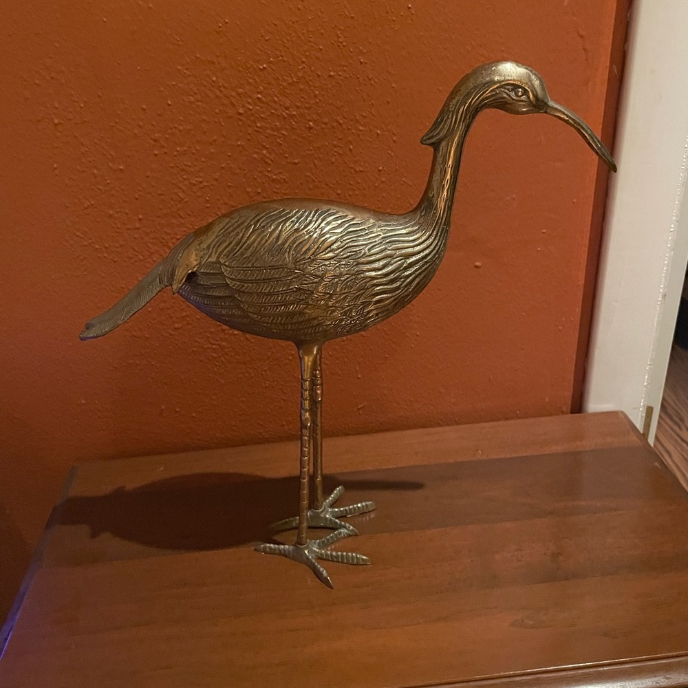 Metal Crane Sculpture